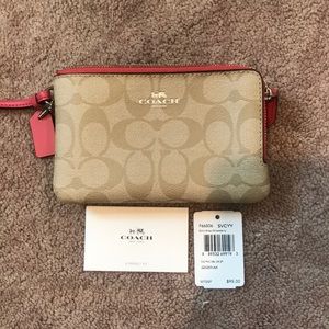 NWT Khaki Coach Wristlet